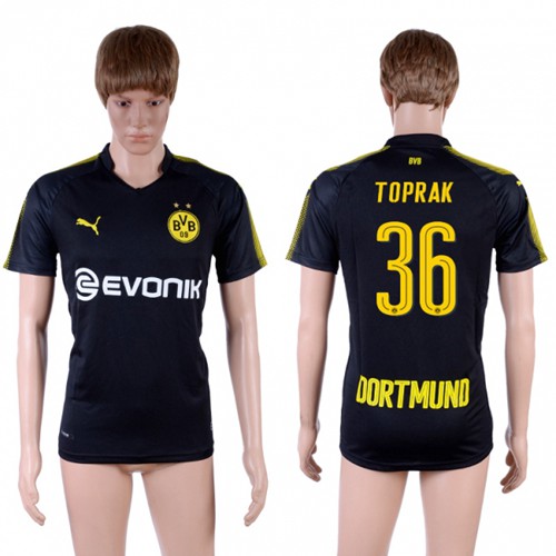 Dortmund #36 Toprak Away Soccer Club Jersey